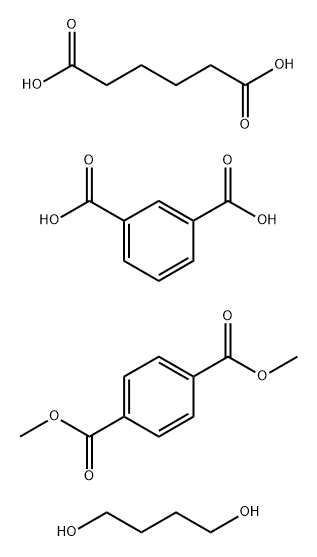 1,3-苯二甲酸与己二酸、二甲基-1,4-苯二羧酸酯和1,4-丁二醇的聚合物 结构式