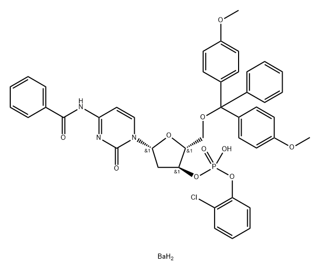 BZ-DMT-DEOXYCYTIDINE 2-CLPH DIESTER BARIUM) Structure