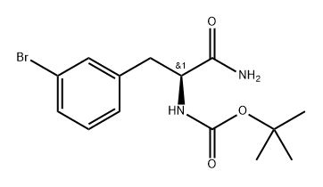 叔丁基-(1-氨基-3-(3-溴苯基)-1-氧丙烷-2-基)氨基甲酸酯,82278-74-8,结构式