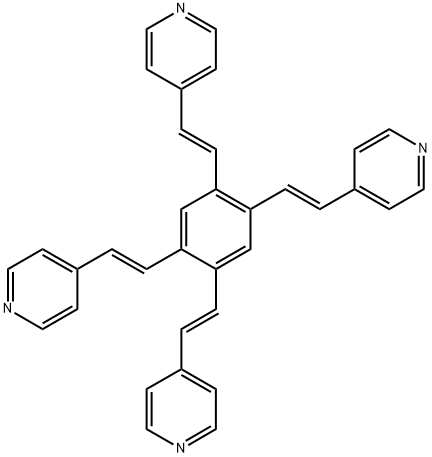 1,2,4,5-tetrakis((E)-2-(pyridin-4-yl)vinyl)benzene Structure