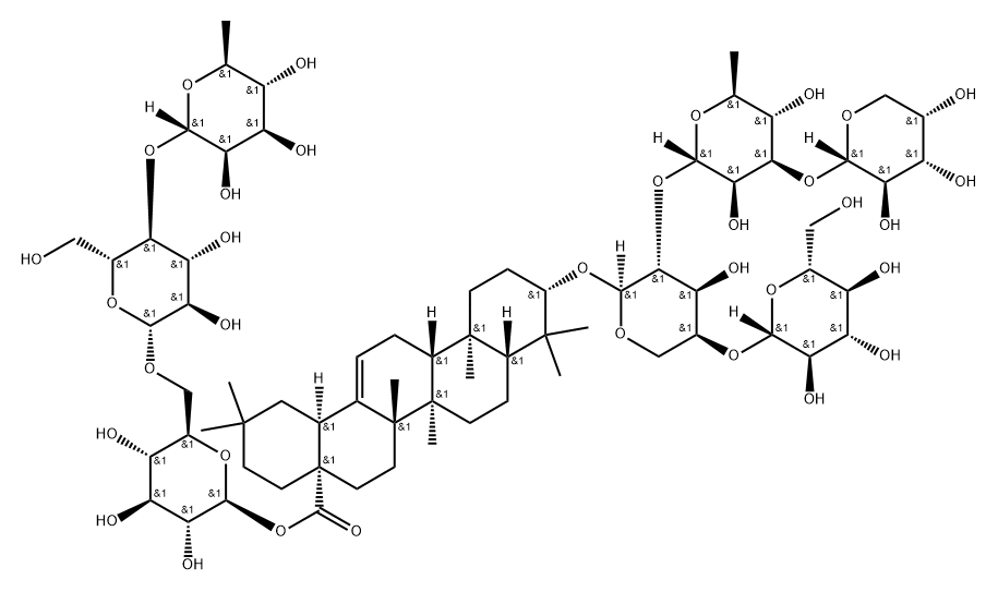 多被银莲花皂苷R16, 824401-05-0, 结构式