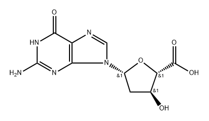 2'-Deoxyguanosine-5'-carboxylic acid 化学構造式
