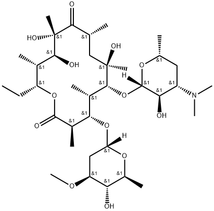 (3'S)-3'-Demethyl-12-deoxy-10-hydroxyerythromycin 结构式