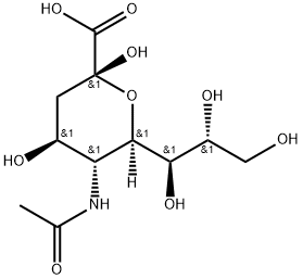 poly((2-9)-alpha-N-acetylneuraminic acid) 结构式