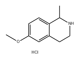 6-甲氧基-1-甲基-1,2,3,4-四氢异喹啉盐酸盐, 82924-85-4, 结构式