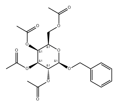 β-D-Galactopyranoside, phenylmethyl, 2,3,4,6-tetraacetate 化学構造式