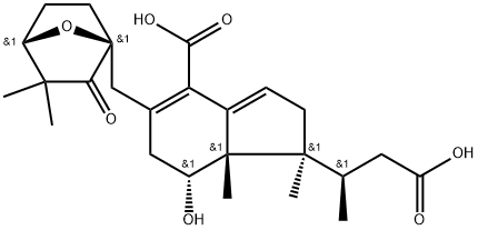 (1S,βR)-4-Carboxy-5-[[(1S,4S)-3,3-dimethyl-2-oxo-7-oxabicyclo[2.2.1]heptan-1-yl]methyl]-2,6,7,7a-tetrahydro-7β-hydroxy-β,1,7aα-trimethyl-1H-indene-1α-propanoic acid Structure