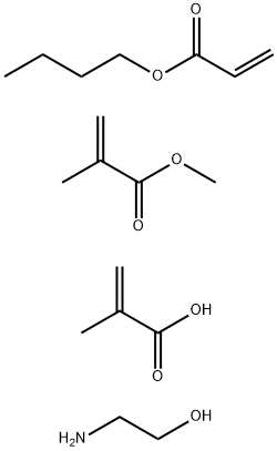 2-甲基-2-丙烯酸与2-丙烯酸丁酯和2-甲基-2-丙烯酸甲酯的聚合物的单乙醇胺盐 结构式