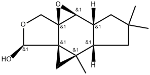 6H,8H-Cyclopenta[f]cycloprop[d]oxireno[h]isobenzofuran-6-ol, octahydro-3,3,4b-trimethyl-, (1aS,1bR,4aS,4bR,5aS,6S,8aS)- Structure