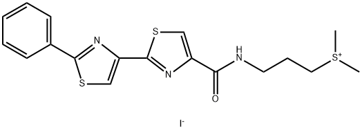 3-(2'-phenyl-2,4'-bithiazole-4-carboxamido)propyldimethylsulfonium 结构式