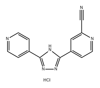 2-Pyridinecarbonitrile, 4-[3-(4-pyridinyl)-1H-1,2,4-triazol-5-yl]-, hydrochloride (1:) Structure