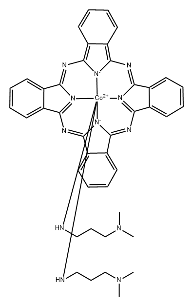 bis(N,N-dimethylpropane-1,3-diamine-N')[29H,31H-phthalocyaninato(2-)-N29,N30,N31,N32]cobalt Structure