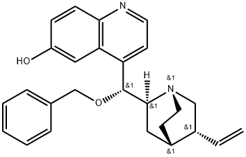 (8Α,9R)-9-(9-苯基甲氧基)奎宁-6'-醇,838821-39-9,结构式