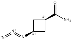 Cyclobutanecarboxamide, 3-azido-, cis- Structure