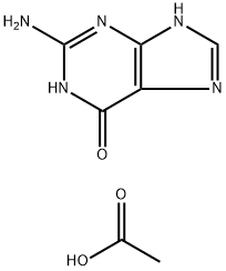 2-Amino-1H-purin-6(9H)-one acetate Struktur