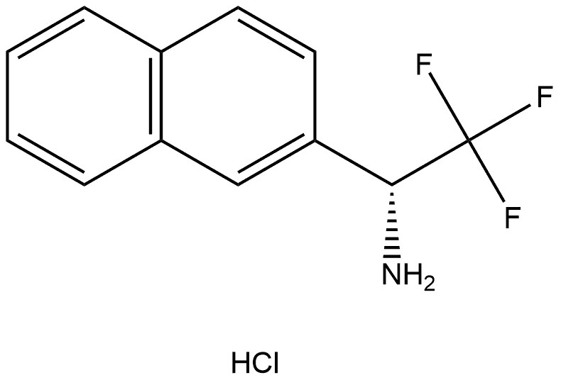 (R)-2,2,2-trifluoro-1-(naphthalen-2-yl)ethan-1-amine hydrochloride 结构式