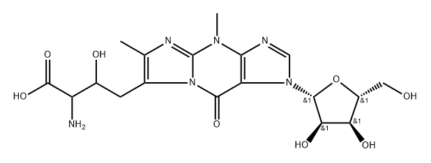 84270-20-2 1H-Imidazo[1,2-a]purine-7-butanoic acid, α-amino-4,9-dihydro-β-hydroxy-4,6-dimethyl-9-oxo-1-β-D-ribofuranosyl-