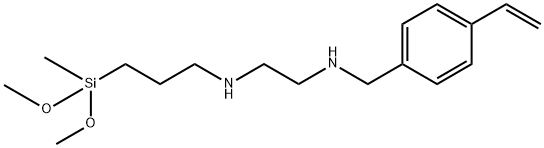 N1-3-[(二甲氧基甲基硅基)丙基-N2-[(4-乙烯基苯基)甲基]- 1,2-乙二胺, 84271-35-2, 结构式
