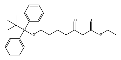 7-(tert-Butyl-diphenyl-silanyloxy)-3-oxo-heptanoic acid ethyl ester,845647-59-8,结构式