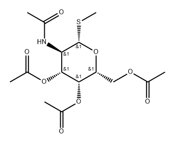 .beta.-D-Galactopyranoside, methyl 2-(acetylamino)-2-deoxy-1-thio-, 3,4,6-triacetate Structure