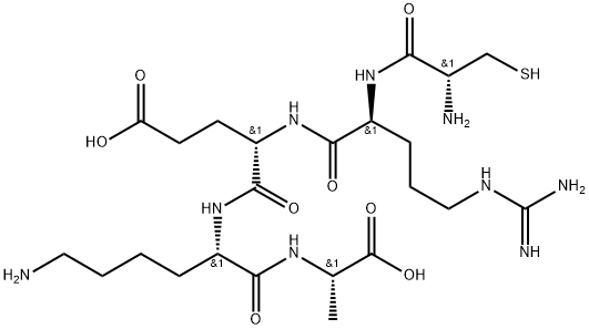 Cys-Arg-Glu-Lys-Ala-OH 化学構造式