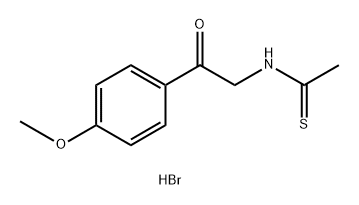 Ethanethioamide, N-[2-(4-methoxyphenyl)-2-oxoethyl]-, hydrobromide (1:1) 化学構造式