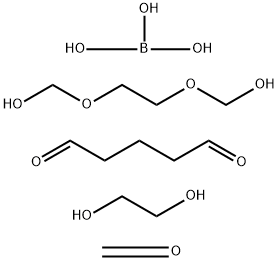 Boric acid (H3BO3), reaction products with [1,2-ethanediylbis(oxy)]bis[ methanol], ethylene glycol, formaldehyde and glutaraldehyde | 84777-09-3