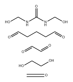 Urea, N,N'-bis(hydroxymethyl)-, reaction products with ethylene glycol, formaldehyde, glutaraldehyde and glyoxal Struktur