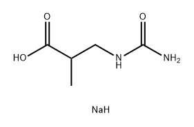 Propanoic acid, 3-[(aminocarbonyl)amino]-2-methyl-, sodium salt (1:1),84796-57-6,结构式
