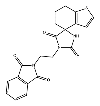 848225-51-4 1'-[2-(1,3-dioxo-2,3-dihydro-1H-isoindol-2-yl)ethyl]
-6,7-dihydro-5H-spiro[1-benzothiophene-4,4'-imid
azolidine]-2',5'-dione