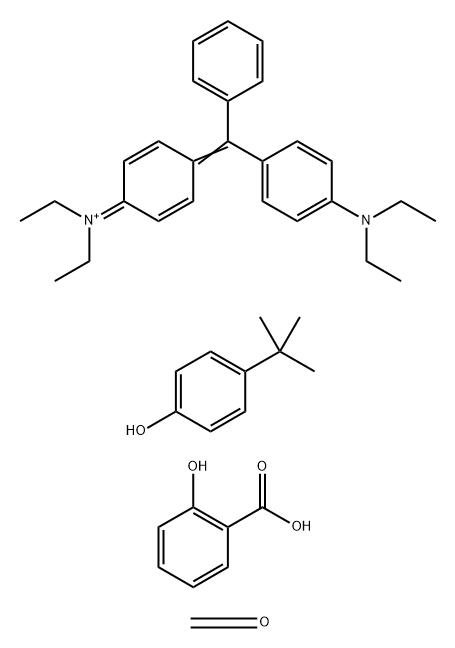 Ethanaminium, N-[4-[[4-(diethylamino)phenyl]phenylmethylene]-2,5-cyclohexadien-1-ylidene]-N-ethyl-, salt with p-tert-butylphenol-formaldehyde-salicylic acid reaction product  Structure