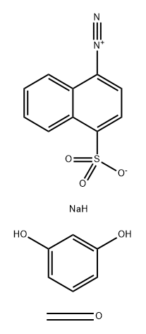 1-Naphthalenediazonium, 4-sulfo-, hydroxide, inner salt, reaction products with formaldehyde-resorcinol condensate, sodium salts 化学構造式