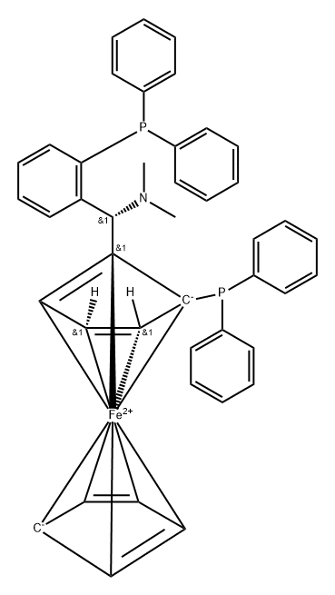 (R)-1-DIPHENYLPHOSPHINO-2-[(S)-<ALPHA>-(DIMETHYLAMINO)-2-(DIPHENYLPHOSPHINO)BENZ Structure