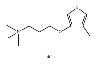 1-Propanaminium, N,N,N-trimethyl-3-[(4-methyl-3-thienyl)oxy]-, bromide (1:1) Struktur