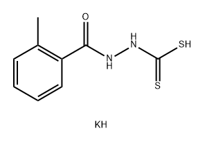 Benzoic acid, 2-methyl-, 2-(dithiocarboxy)hydrazide, potassium salt (1:1) Struktur