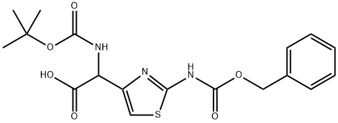 2-(2-(((苄氧基)羰基)氨基)噻唑-4-基)-2-((叔丁氧基羰基)氨基)乙酸,85208-14-6,结构式