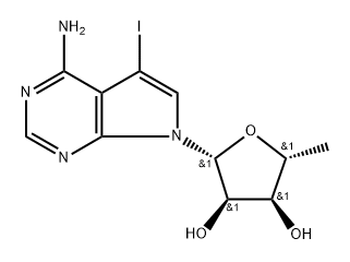 4-aMino-5-iodo-7-(5-deoxy-β-D-ribofuranosyl)pyrrolo[2,3-d]pyriMidine|