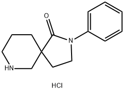 2-苯基-2,7-二氮杂螺[4.5]癸烷-1-酮盐酸盐, 852338-81-9, 结构式