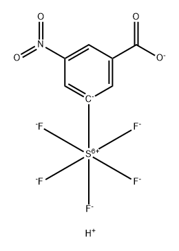 Sulfate(1-), (3-carboxylato-5-nitrophenyl)pentafluoro-, hydrogen (1:1), (OC-6-21)- Structure
