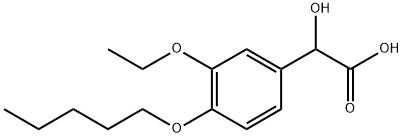 Benzeneacetic acid, 3-ethoxy-α-hydroxy-4-(pentyloxy)- Structure