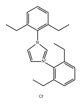 1H-Imidazolium, 1,3-bis(2,6-diethylphenyl)-, chloride (1:1) 化学構造式