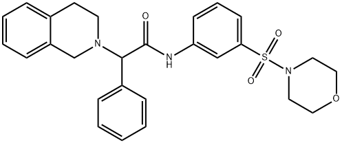 2(1H)-Isoquinolineacetamide, 3,4-dihydro-N-[3-(4-morpholinylsulfonyl)phenyl]-α-phenyl- Structure