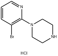 1-(3-溴吡啶-2-基)哌嗪盐酸盐 结构式