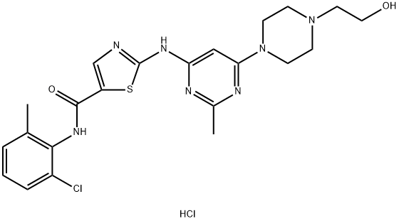 达沙替尼盐酸盐, 854001-07-3, 结构式