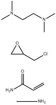 2-Propenamide, polymer with (chloromethyl)oxirane, methanamine and N,N,N',N'-tetramethyl-1,2-ethanediamine 化学構造式