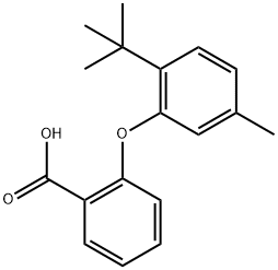 2-[2-(1,1-Dimethylethyl)-5-methylphenoxy]benzoic acid Structure