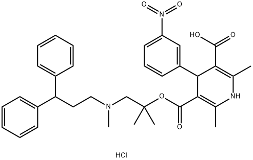 3,5-Pyridinedicarboxylic acid, 1,4-dihydro-2,6-dimethyl-4-(3-nitrophenyl)-, 3-[2-[(3,3-diphenylpropyl)methylamino]-1,1-dimethylethyl] ester, hydrochloride (1:2)|乐卡地平杂质04