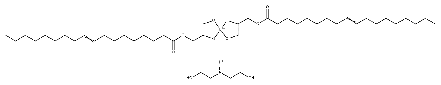 bis(2-hydroxyethyl)ammonium bis[3-(oleoyloxy)propane-1,2-diolato(2-)]borate(1-),85586-42-1,结构式