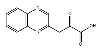 2-oxo-3-(quinoxalin-2-yl)propanoic acid 化学構造式