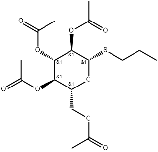 n-propyl 2,3,4,6-tetra-O-acetyl-1-thio-β-D-glucopyranoside Struktur